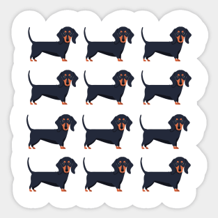 Dachshund dog breed cute pattern Sticker